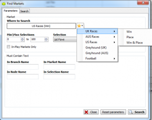 Find Markets presets